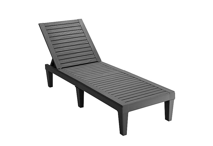 COSTWAY Gartenliege, wetterfest, 5-stufig Verstellbar, 180kg, 190x57,5x29cm günstig online kaufen