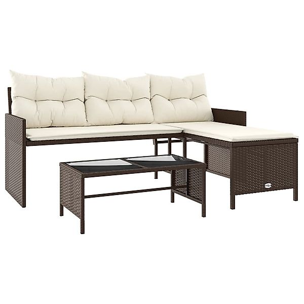 vidaXL Loungesofa Gartensofa in L-Form mit günstig online kaufen