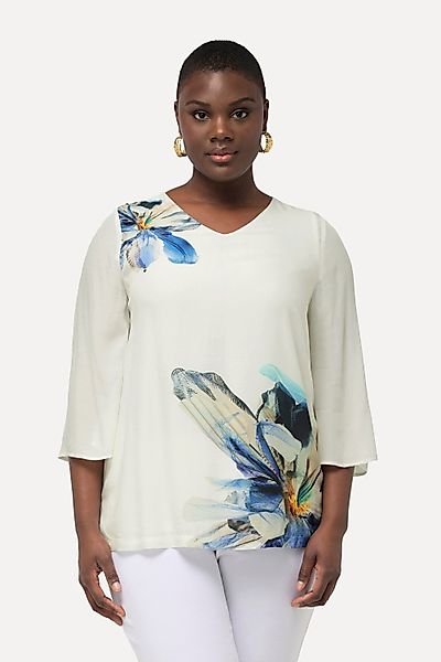 Ulla Popken Druckbluse Bluse Blüten Oversized günstig online kaufen