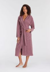 Vivance Dreams Bademantel, Langform, Baumwoll-Mix, Kapuze, günstig online kaufen