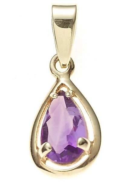 JOBO Kettenanhänger Anhänger Tropfen, 333 Gold mit Amethyst günstig online kaufen