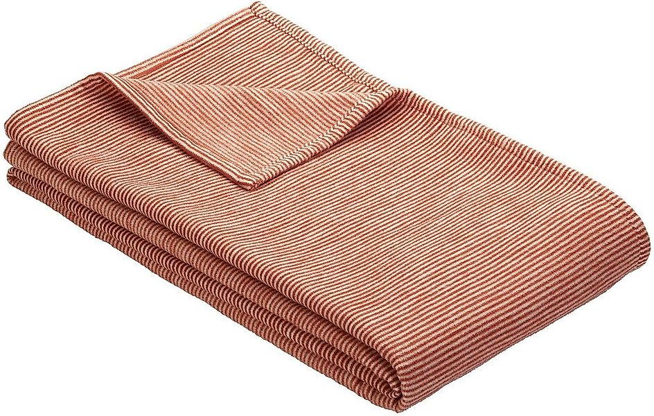 Wohndecke Turin, IBENA, 140 x 200 cm (Breite x Länge), mit feinen Streifen, günstig online kaufen