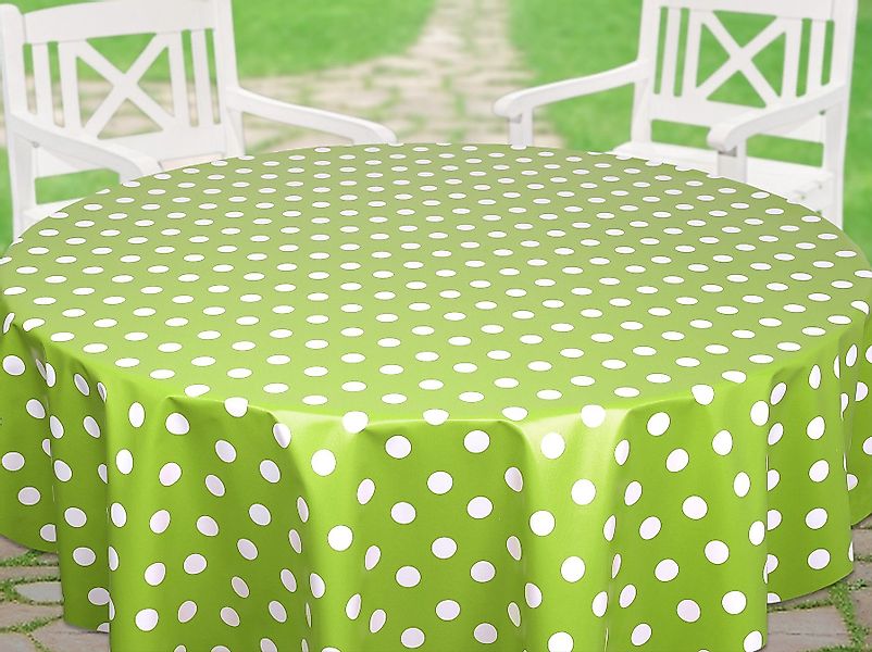 Beautex Tischdecke Punkte Wachstuchtischdecke OVAL RUND günstig online kaufen
