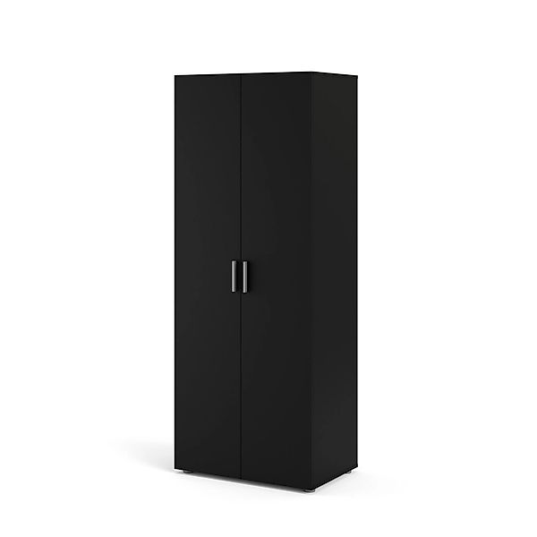 ebuy24 Petra Kleiderschrank 2 Türen Mattschwarz günstig online kaufen