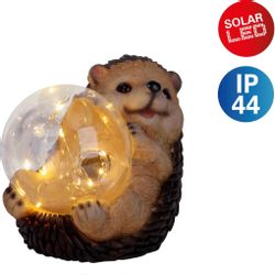 näve LED Solarleuchte "Igel" 1 Stk. Warmweiß süßer Igel mit beleuchteter Ku günstig online kaufen