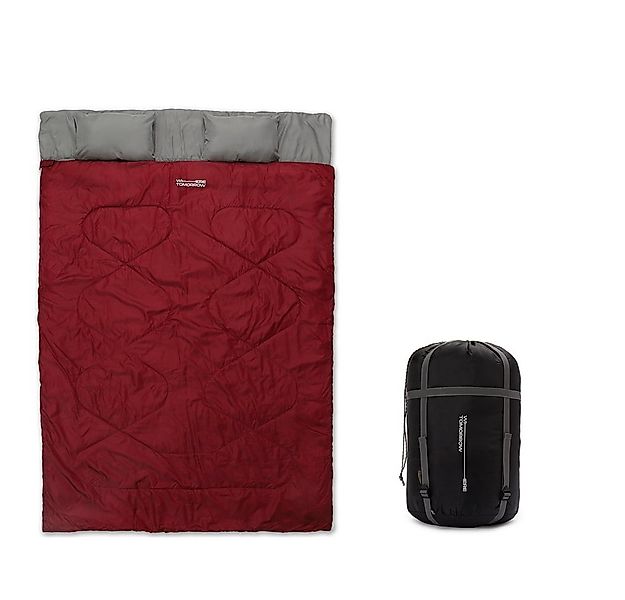 Lumaland Doppelschlafsack 2-Personen Schlafsack groß Kopfkissen, 190x30x150 günstig online kaufen