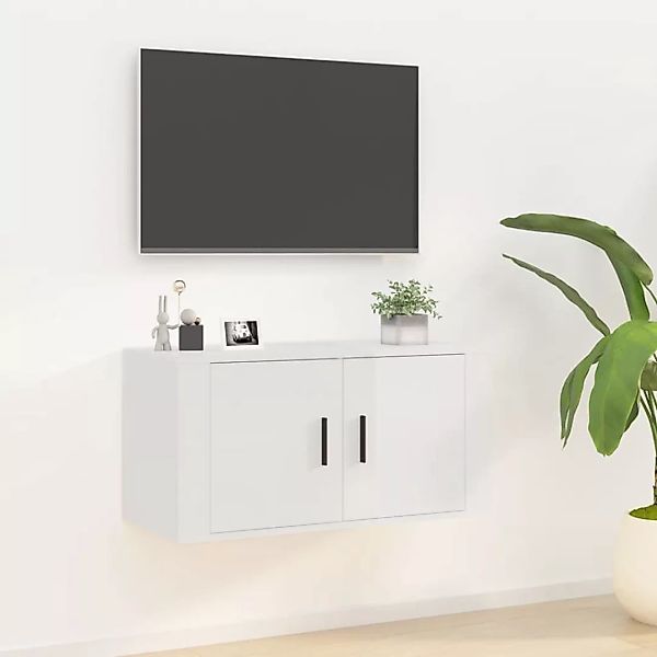 Vidaxl Tv-wandschrank Hochglanz-weiß 80x34,5x40 Cm günstig online kaufen