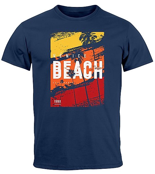 Neverless Print-Shirt Herren T-Shirt Sommer Venice günstig online kaufen
