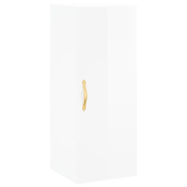 vidaXL Hängeschrank Wandschrank Hochglanz-Weiß 34,5x34x90 cm günstig online kaufen