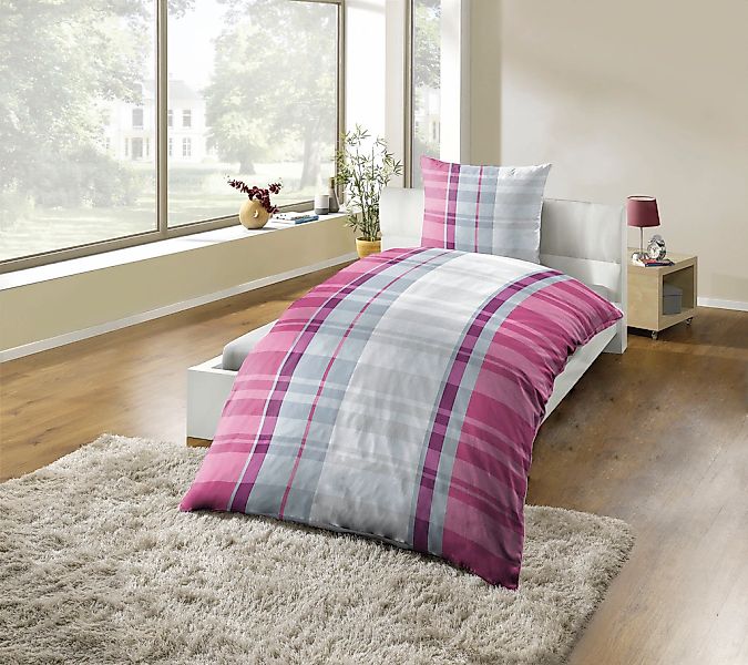 KiNZLER Bettwäsche "Bettwäsche Polycotton Flanell Bettwäsche" 2 Stk. besond günstig online kaufen