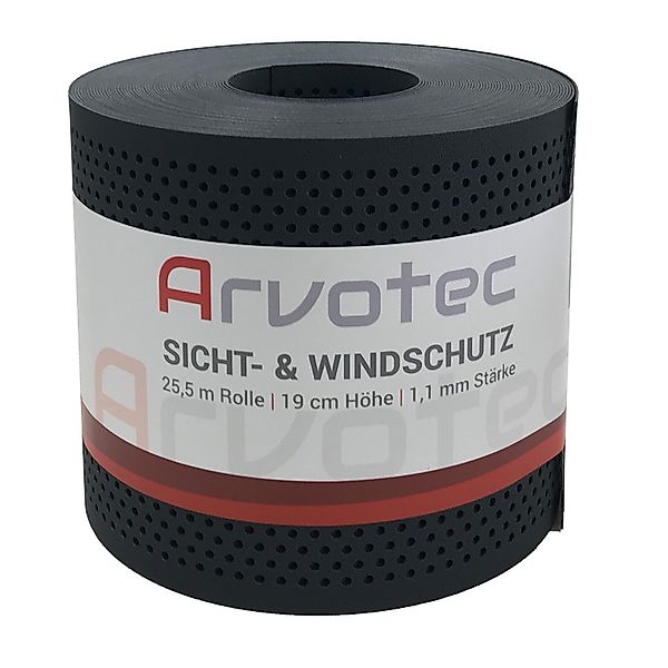 Arvotec Sichtschutzstreifen EXCLUSIVE Sichtschutzrolle 25m "Gelocht", günstig online kaufen