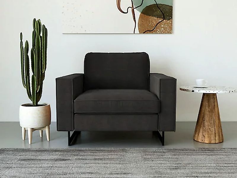 Places of Style Loveseat »Pinto«, mit Keder, Metallfüßen und auch in Cord B günstig online kaufen