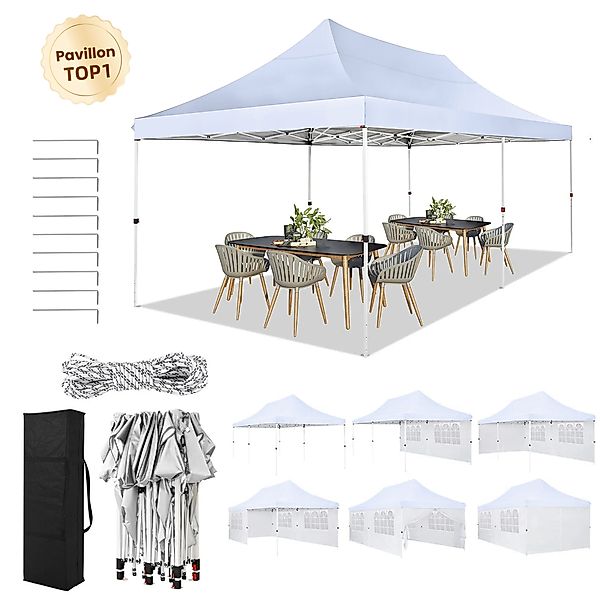 LUCKZON Pavillon 3x6m, Pavillon Wasserdicht, UV-Schutz, günstig online kaufen