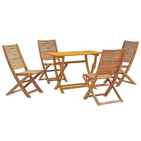 vidaXL Garten Essgruppe mit Kissen 5-Tlg Braun Akazie Massivholz 3375762 günstig online kaufen