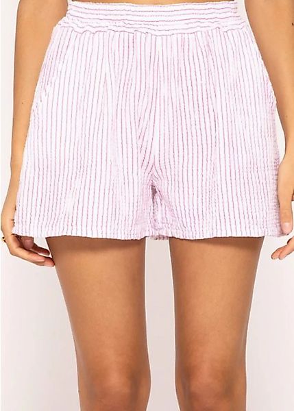 SASSYCLASSY Shorts Musselin Sommer Hose Damen Kurz mit Streifen 100 % Baumw günstig online kaufen