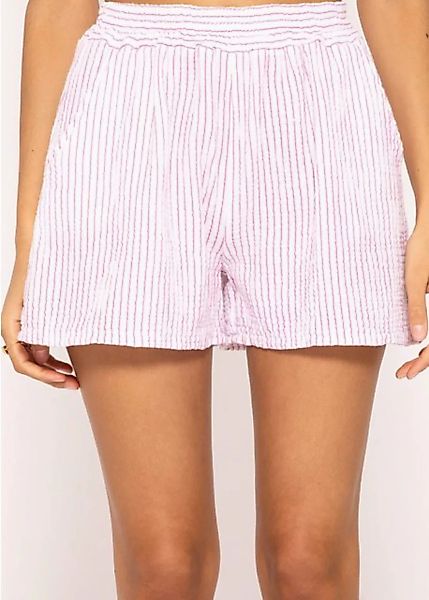 SASSYCLASSY Shorts Musselin Sommer Hose Damen Kurz mit Streifen 100 % Baumw günstig online kaufen