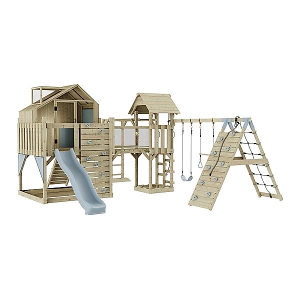 OutdoorToys Spielturm Milo mit Trapezschaukel Eisblau günstig online kaufen