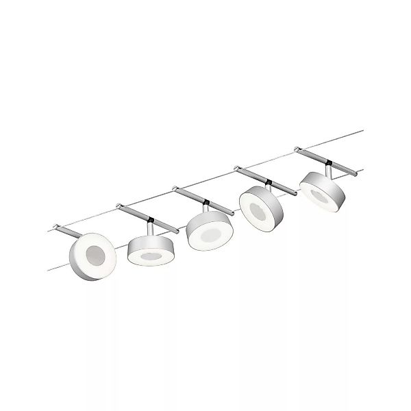 Paulmann Circle LED-Seilsystem 5fl. chrom matt günstig online kaufen