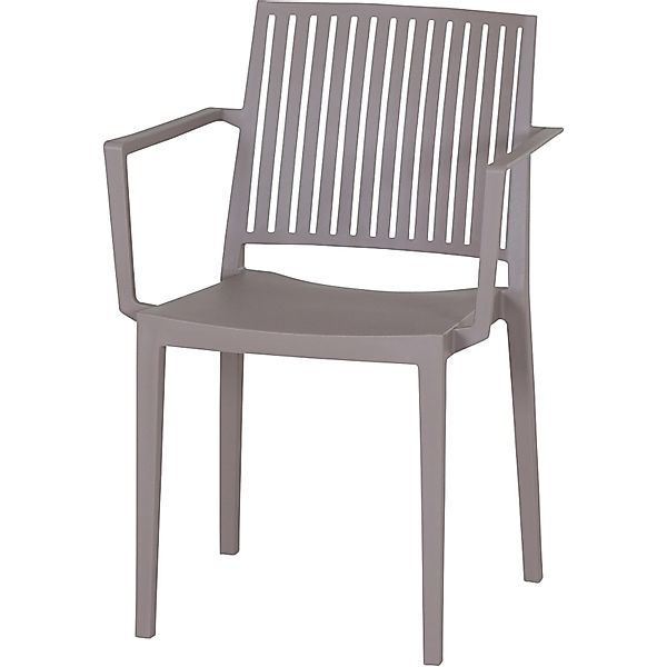 Siena Garden Stapelstuhl Lane mit Armlehnen Taupe günstig online kaufen