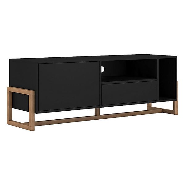 TV-Board Oslo schwarz matt B/H/T: ca. 139,2x48,9x42 cm günstig online kaufen