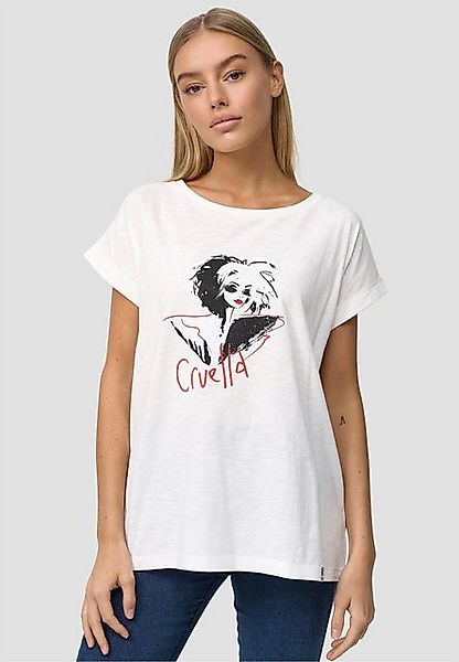 Recovered T-Shirt Cruella Devil Art Ecru (1-tlg) im zeitlosen Design günstig online kaufen