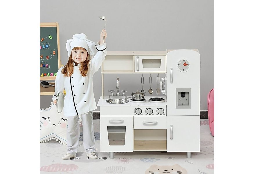 HOMCOM Spielküche Küchenspielzeug Kiefer, MDF günstig online kaufen