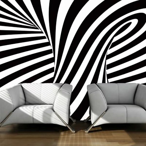 artgeist Fototapete Op-Art: schwarz-weiß schwarz/weiß Gr. 400 x 309 günstig online kaufen