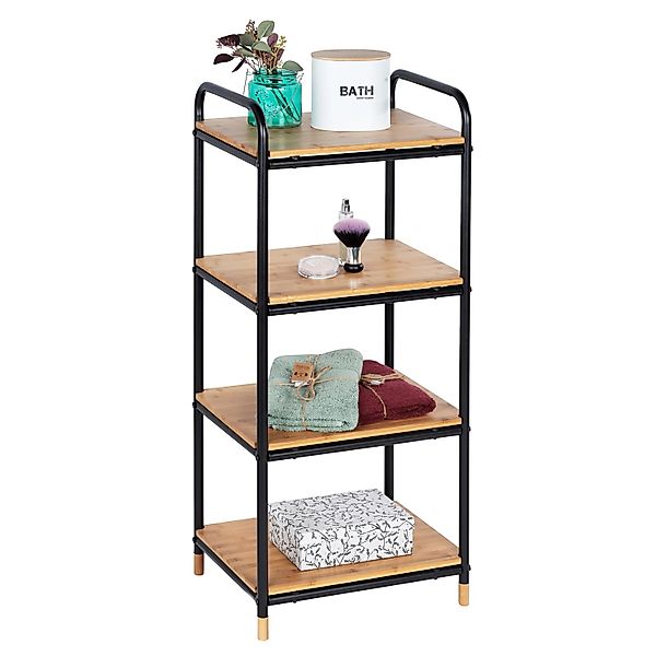 Wenko Regal Loft Bambus Braun mit 4 Etagen günstig online kaufen