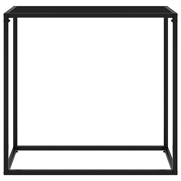 vidaXL Konsolentisch Schwarz 80x35x75 cm Hartglas Modell 4 günstig online kaufen