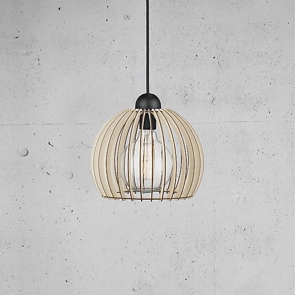 Vintage Pendelleuchte Chino Holz E27 250 günstig online kaufen