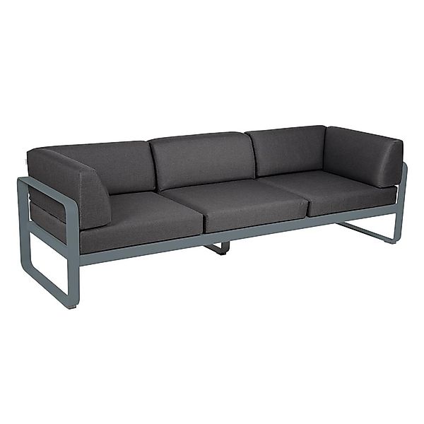 Bellevie 3-Sitzer Club Sofa Outdoor 26 Gewittergrau A3 Graphitgrau günstig online kaufen