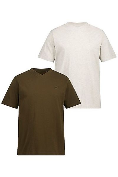 JP1880 T-Shirt T-Shirts Basic 2er-Pack V-Ausschnitt Halbarm (2-tlg) günstig online kaufen