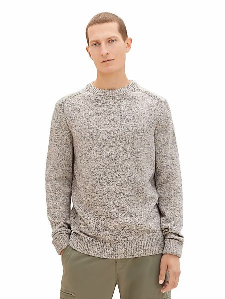 TOM TAILOR Rundhalspullover, mit toller Mouliné-Struktur günstig online kaufen