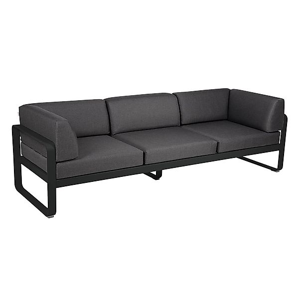 Bellevie 3-Sitzer Club Sofa Outdoor 42 Lakritze A3 Graphitgrau günstig online kaufen