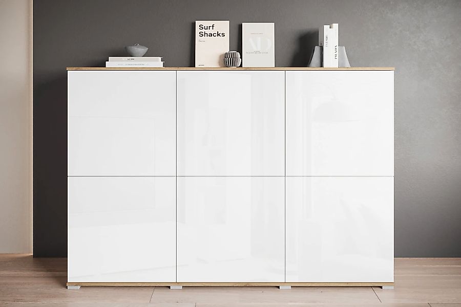 OTTO home Highboard "Kenia, moderne grifflose Hochkommode mit 6 Türen, Brei günstig online kaufen