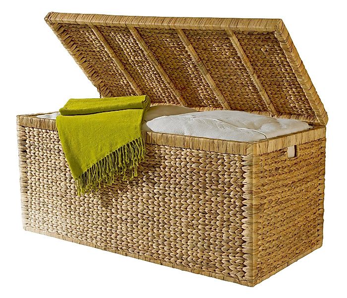 ARTRA Truhe Artra Design Geflecht Truhe Klappdeckel 95 cm natur BSCI beige günstig online kaufen