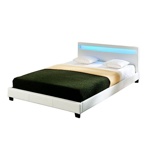 Corium Polsterbett, »Paris« Kunstleder mit LED Beleuchtung Weiß 180x200cm günstig online kaufen