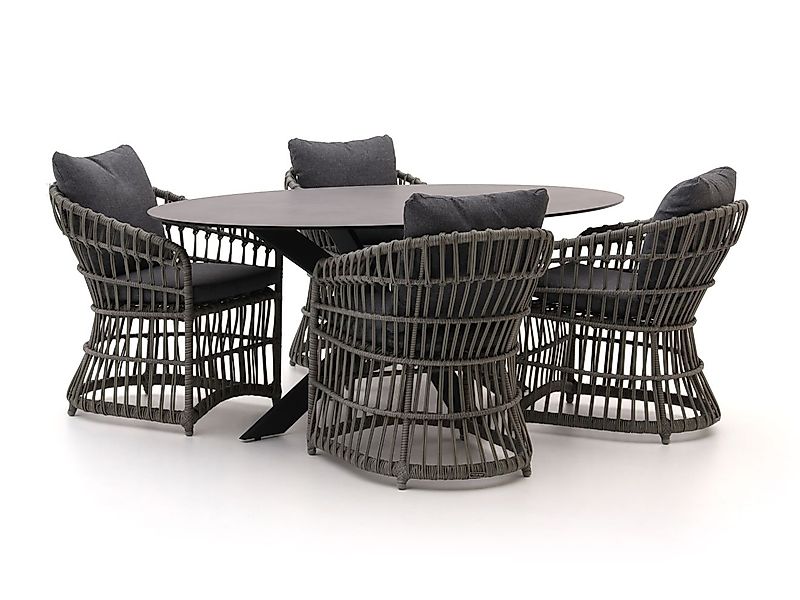 Intenso Cameri/Furato ellips 200 cm Gartenmöbel-Set 5-Teilig günstig online kaufen