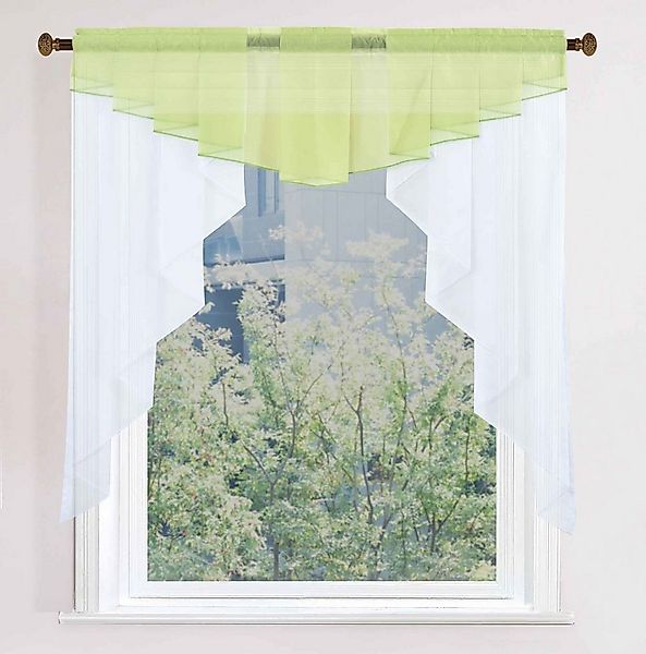 Gardinenbox Scheibengardine, Stangendurchzug, transparent, Voile, M-Bogen U günstig online kaufen