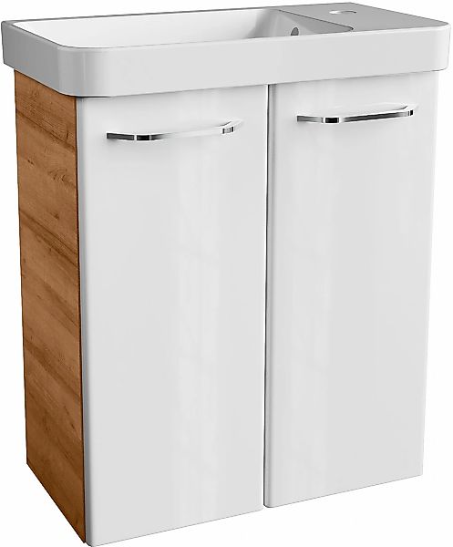 FACKELMANN Waschtisch "Mini-Gäste-WC-Set MILANO" 2-teilig, Badmöbel, Breite günstig online kaufen