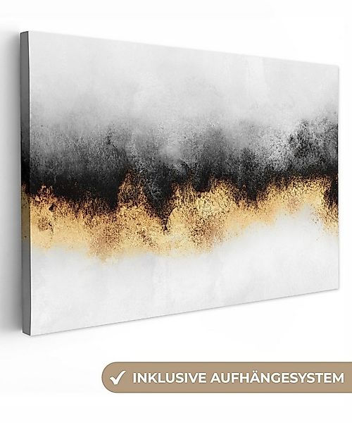 OneMillionCanvasses® Leinwandbild Gold - Chic - Abstrakt - Schwarz - Weiß - günstig online kaufen