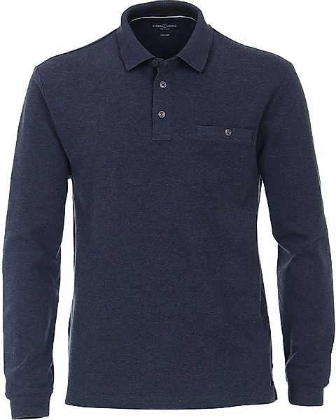 Casa Moda Poloshirt LS Dunkelblau - Größe S günstig online kaufen
