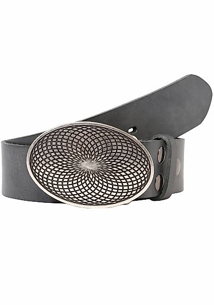 Rettungsring Gürtel Ledergürtel mit austauschbarer Schließe "Mantra Silber" günstig online kaufen