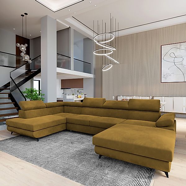 Masseno Ecksofa RUBANO mit Schlaffunktion U-Form, günstig online kaufen