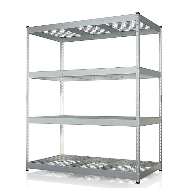 Floordirekt Schwerlastregal Yukon Rivet 4 Böden Verzinkt 160 x 150 x 80 cm günstig online kaufen
