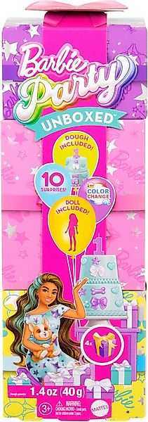 Barbie Anziehpuppe Party Unboxed Haustier-Geburtstagsserie, blaues Kleid günstig online kaufen