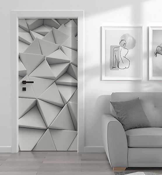 MyMaxxi Dekorationsfolie Türtapete Türposter Türfolie selbstklebend Polygon günstig online kaufen