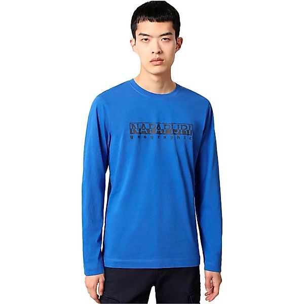 Napapijri Serber Print Langarm-t-shirt XS Blue Dazzling günstig online kaufen