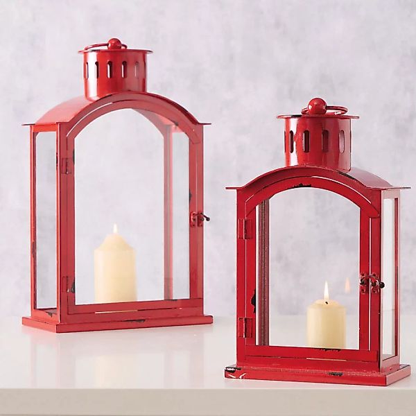BOLTZE Kerzenlaterne "Weihnachtsdeko rot" günstig online kaufen