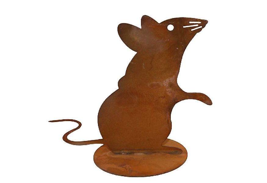 Rostikal Gartenfigur Maus Figur – Metall, wetterfest & pflegefrei, Geschenk günstig online kaufen